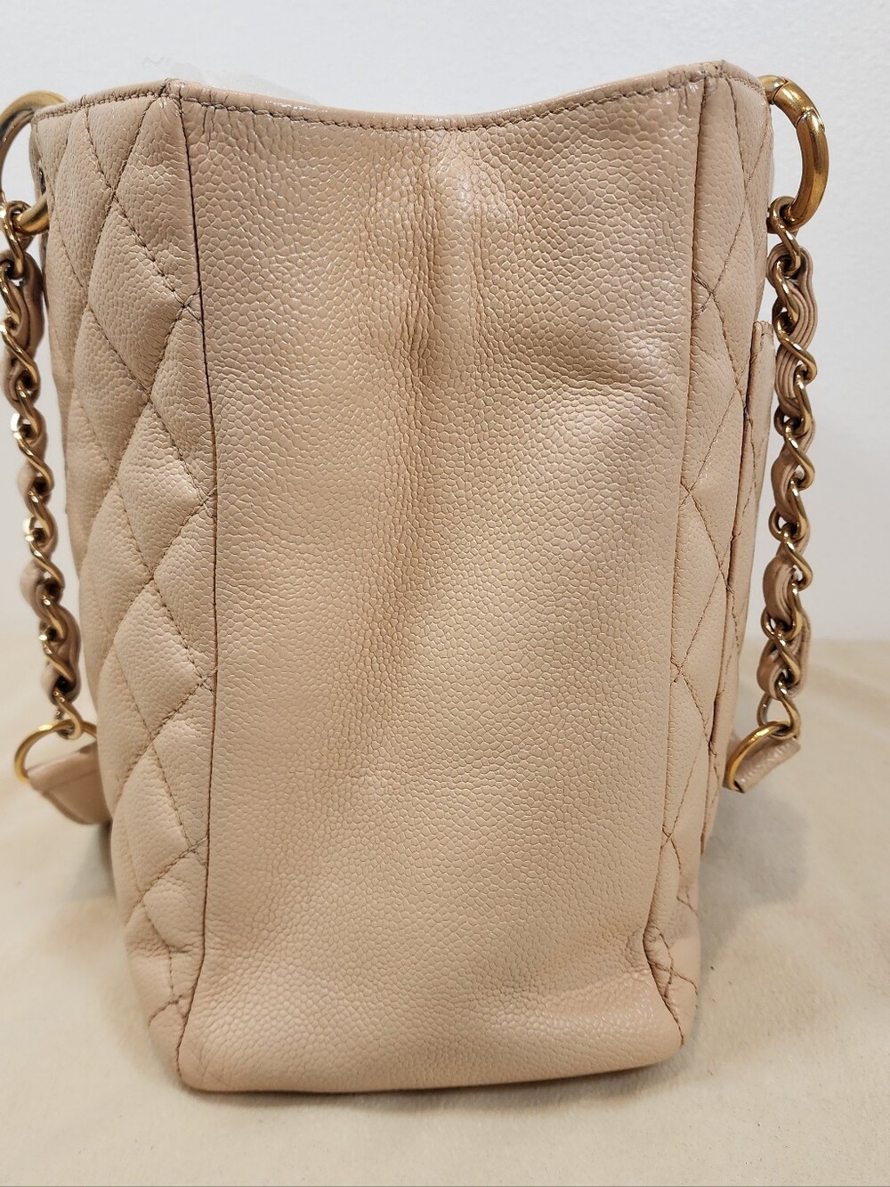 Chanel 2008-2009 Grand Shopping Tote. Minor Fade On Hardware. - Picture 4 of 16